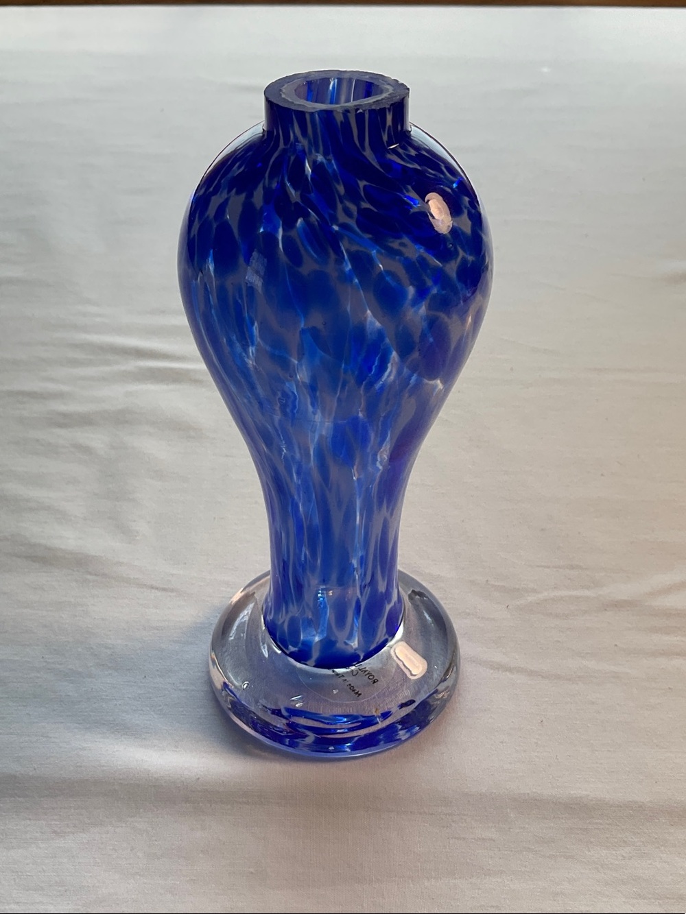 Unique Cobalt Blue Art Glass Vase